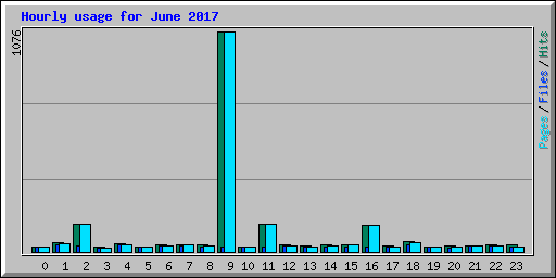 Hourly usage for June 2017